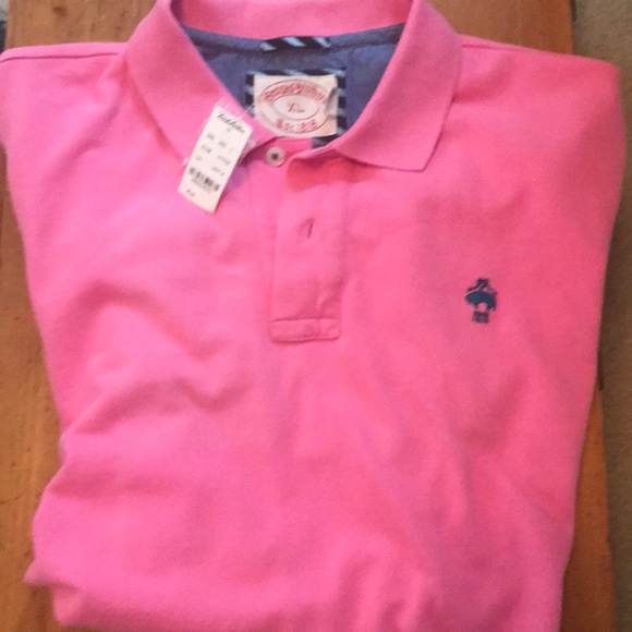brooks brothers pink polo